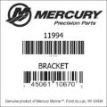 Bar codes for Mercury Marine part number 11994