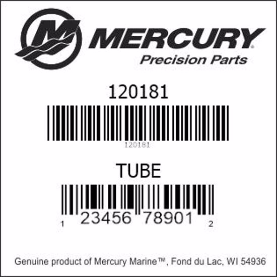 Bar codes for Mercury Marine part number 120181