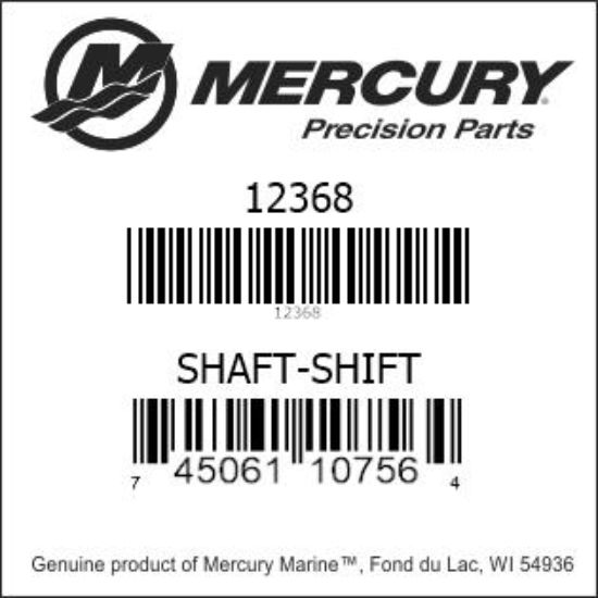 Bar codes for Mercury Marine part number 12368