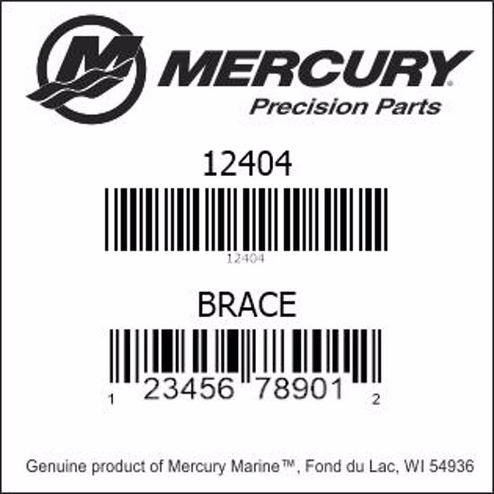 Bar codes for Mercury Marine part number 12404