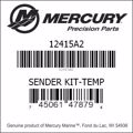 Bar codes for Mercury Marine part number 12415A2