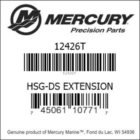 Bar codes for Mercury Marine part number 12426T