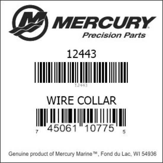 Bar codes for Mercury Marine part number 12443