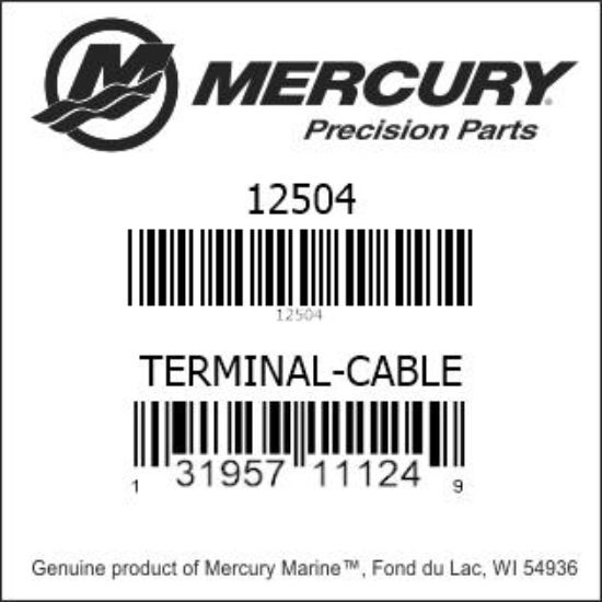 Bar codes for Mercury Marine part number 12504