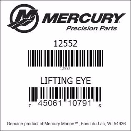 Bar codes for Mercury Marine part number 12552