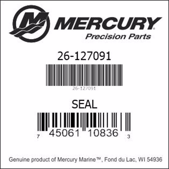 Bar codes for Mercury Marine part number 26-127091