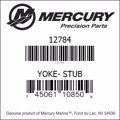 Bar codes for Mercury Marine part number 12784