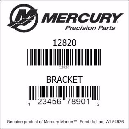 Bar codes for Mercury Marine part number 12820
