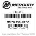 Bar codes for Mercury Marine part number 13310T1