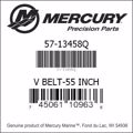 Bar codes for Mercury Marine part number 57-13458Q