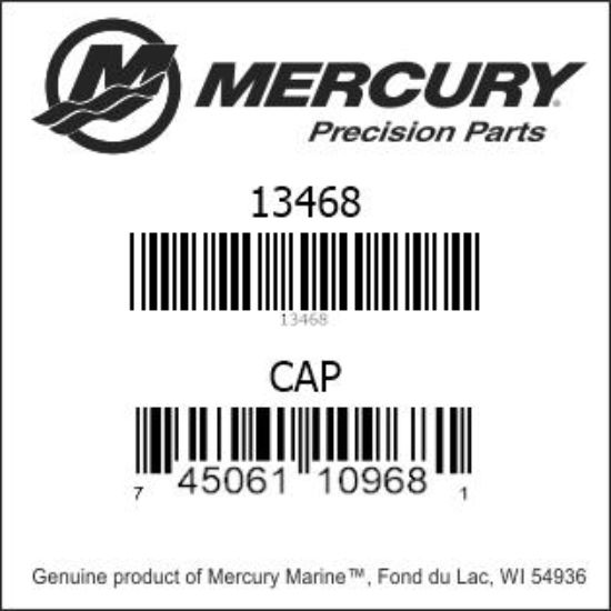 Bar codes for Mercury Marine part number 13468