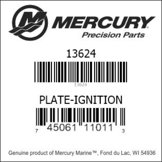 Bar codes for Mercury Marine part number 13624