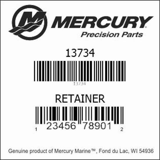 Bar codes for Mercury Marine part number 13734