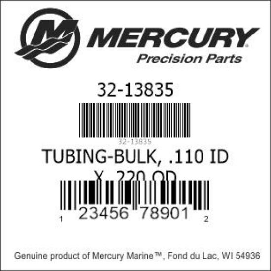 Bar codes for Mercury Marine part number 32-13835
