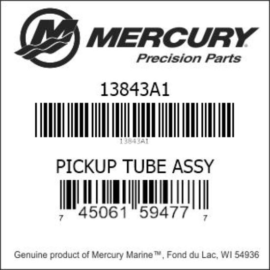 Bar codes for Mercury Marine part number 13843A1
