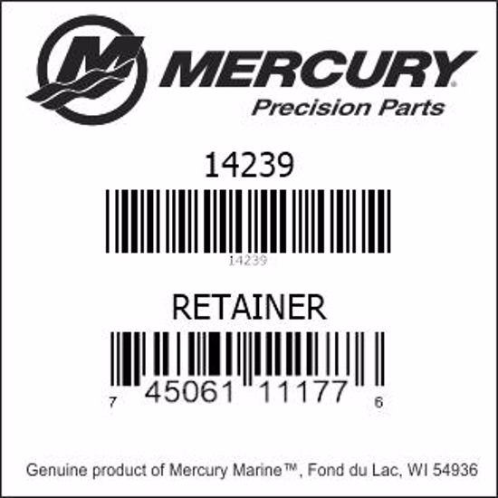 Bar codes for Mercury Marine part number 14239