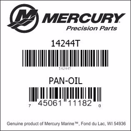 Bar codes for Mercury Marine part number 14244T