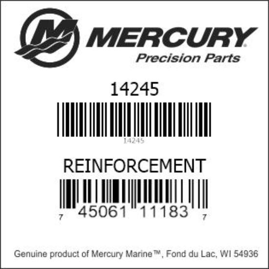 Bar codes for Mercury Marine part number 14245