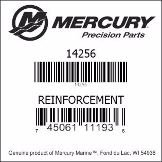 Bar codes for Mercury Marine part number 14256