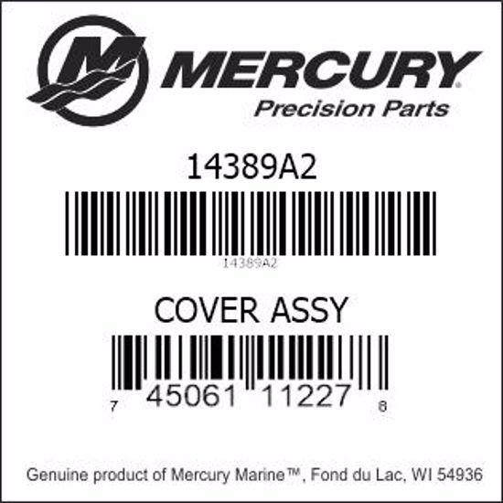 Bar codes for Mercury Marine part number 14389A2