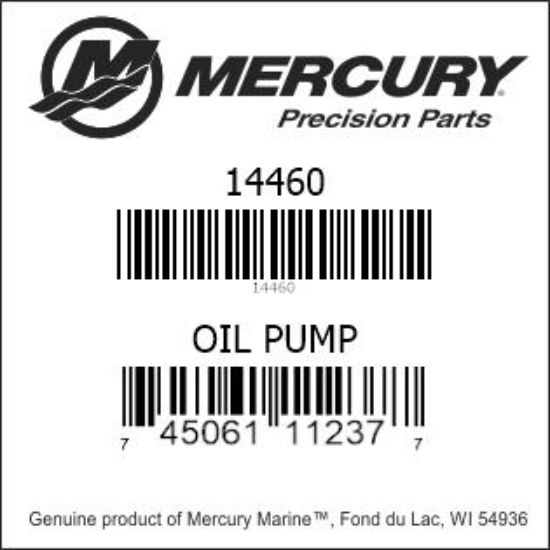 Bar codes for Mercury Marine part number 14460