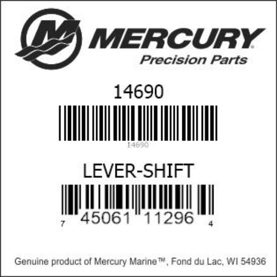 Bar codes for Mercury Marine part number 14690
