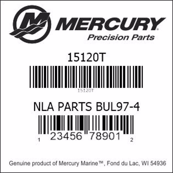 Bar codes for Mercury Marine part number 15120T