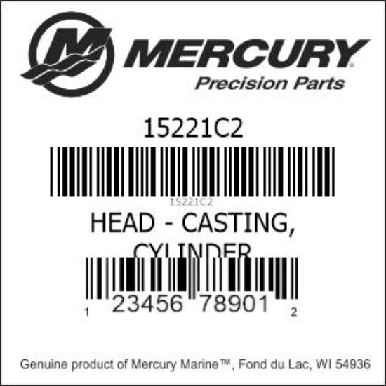 Bar codes for Mercury Marine part number 15221C2