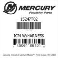 Bar codes for Mercury Marine part number 15247T02