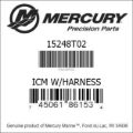 Bar codes for Mercury Marine part number 15248T02