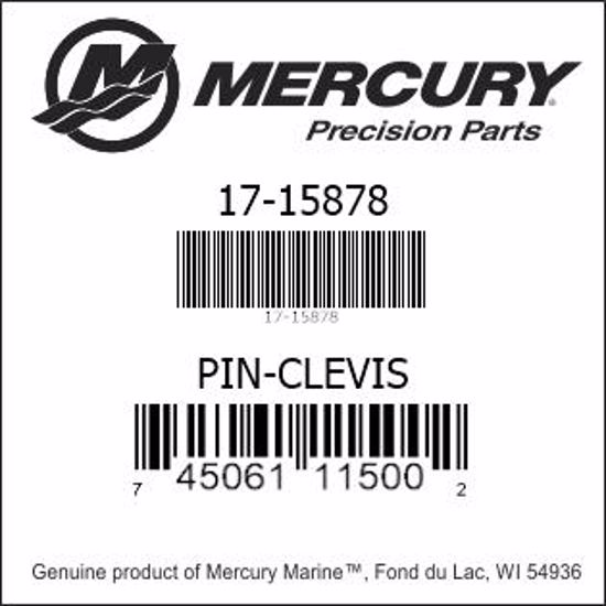 Bar codes for Mercury Marine part number 17-15878