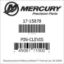 Mercury Marine part number 17-15878 PIN-CLEVIS Bar codes for Mercury Marine part number 17-15878