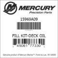 Bar codes for Mercury Marine part number 15969A09