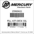 Bar codes for Mercury Marine part number 15969A11