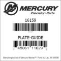 Bar codes for Mercury Marine part number 16159