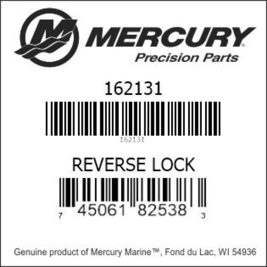 Bar codes for Mercury Marine part number 162131