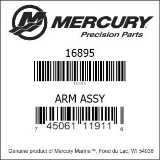 Bar codes for Mercury Marine part number 16895