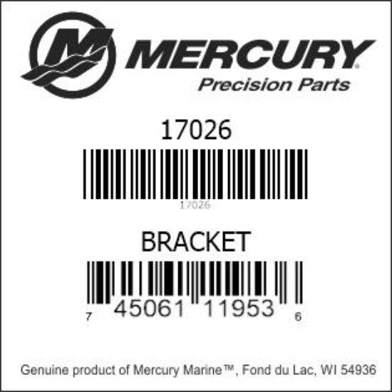 Bar codes for Mercury Marine part number 17026