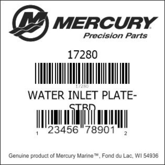 Bar codes for Mercury Marine part number 17280