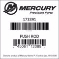 Bar codes for Mercury Marine part number 173391