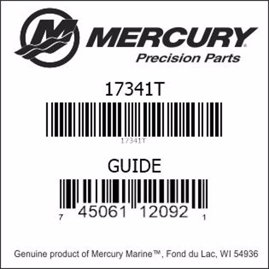 Bar codes for Mercury Marine part number 17341T