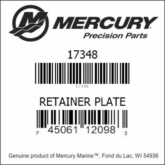Bar codes for Mercury Marine part number 17348