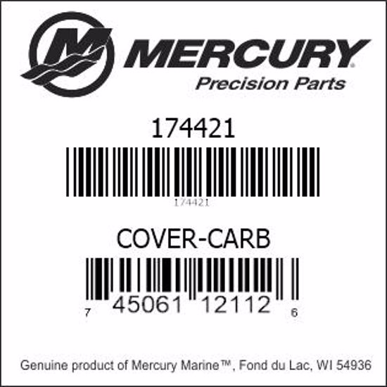 Bar codes for Mercury Marine part number 174421
