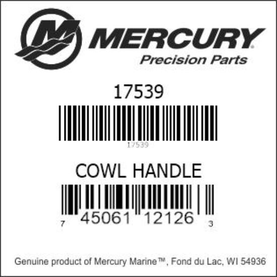 Bar codes for Mercury Marine part number 17539