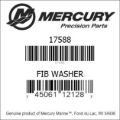 Bar codes for Mercury Marine part number 17588