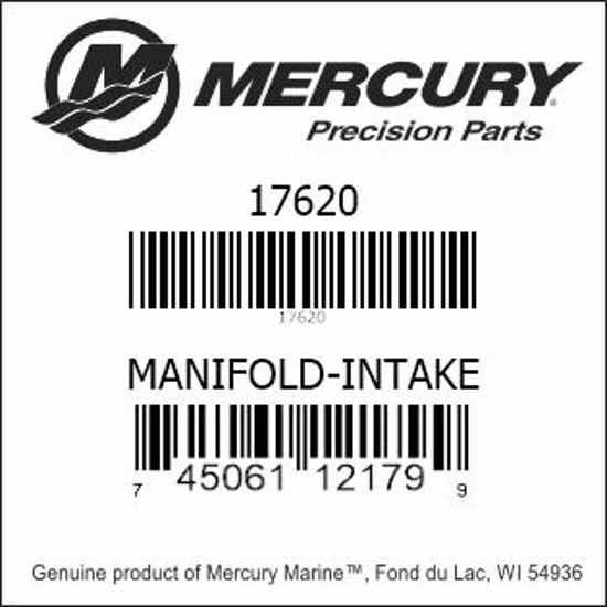 Bar codes for Mercury Marine part number 17620