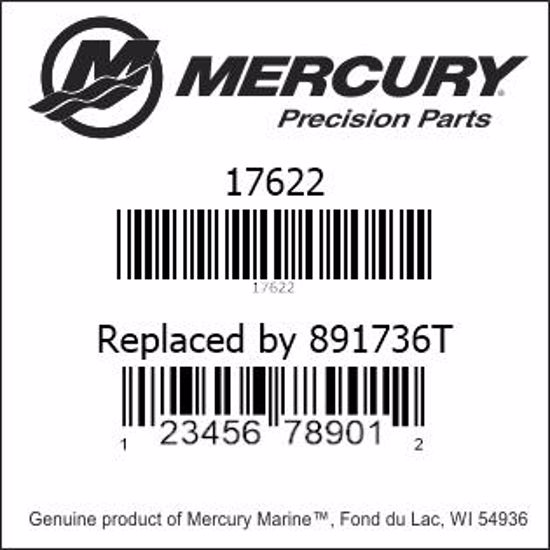 Bar codes for Mercury Marine part number 17622