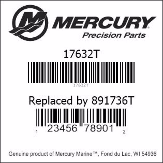 Bar codes for Mercury Marine part number 17632T