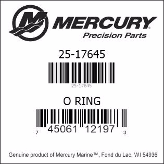 Bar codes for Mercury Marine part number 25-17645