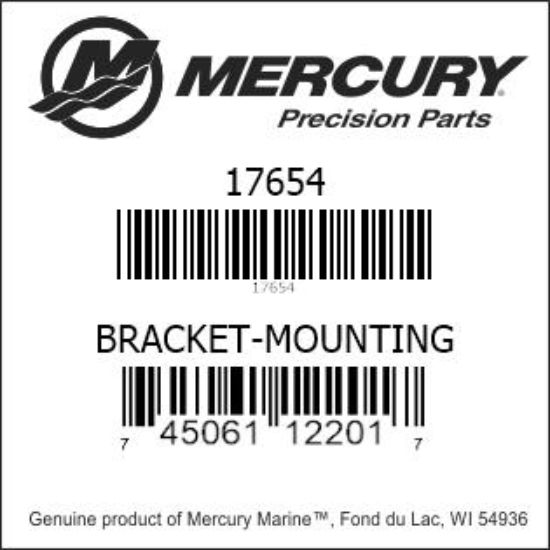 Bar codes for Mercury Marine part number 17654